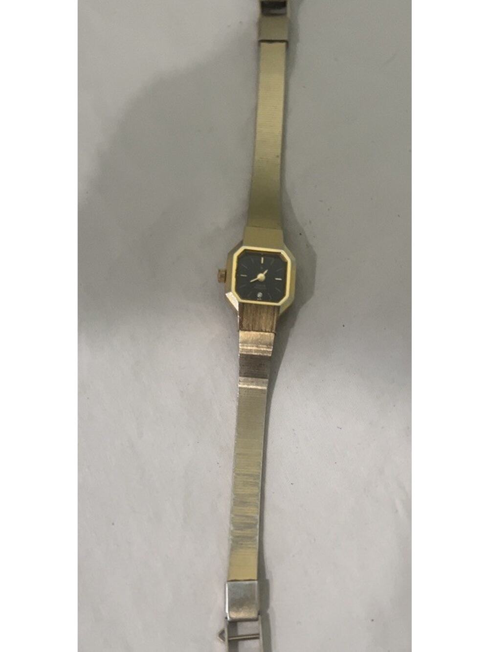 Citizen Quartz Gold Stainless Steel Women's Wristwatch Black Dial Not Working